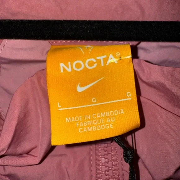 Nike X NOCTA Drake Northstar Nylon Track Jacket Mens L Desert Berry - Picture 6 of 6
